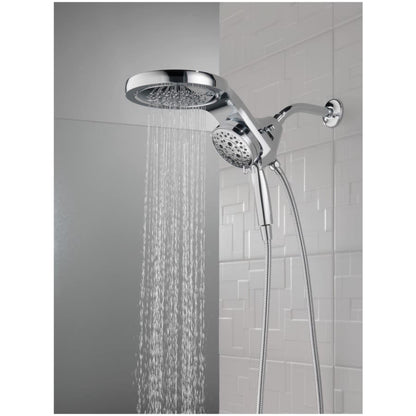 Universal Showering Round 2.5 GPM Multi Function 2-in1 In2ition Shower Head and Hand Shower with Touch Clean, H2Okinetic and MagnaTite Technology