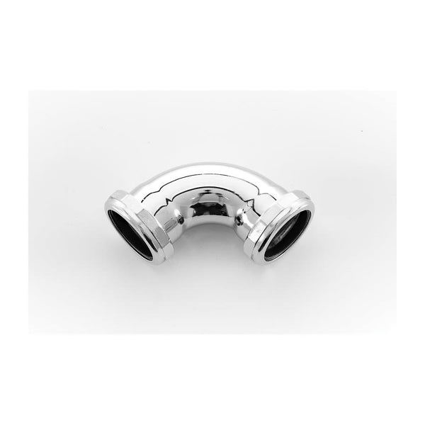 90 deg Tubular Elbow, 1-1/2 in, 20 ga, Chrome