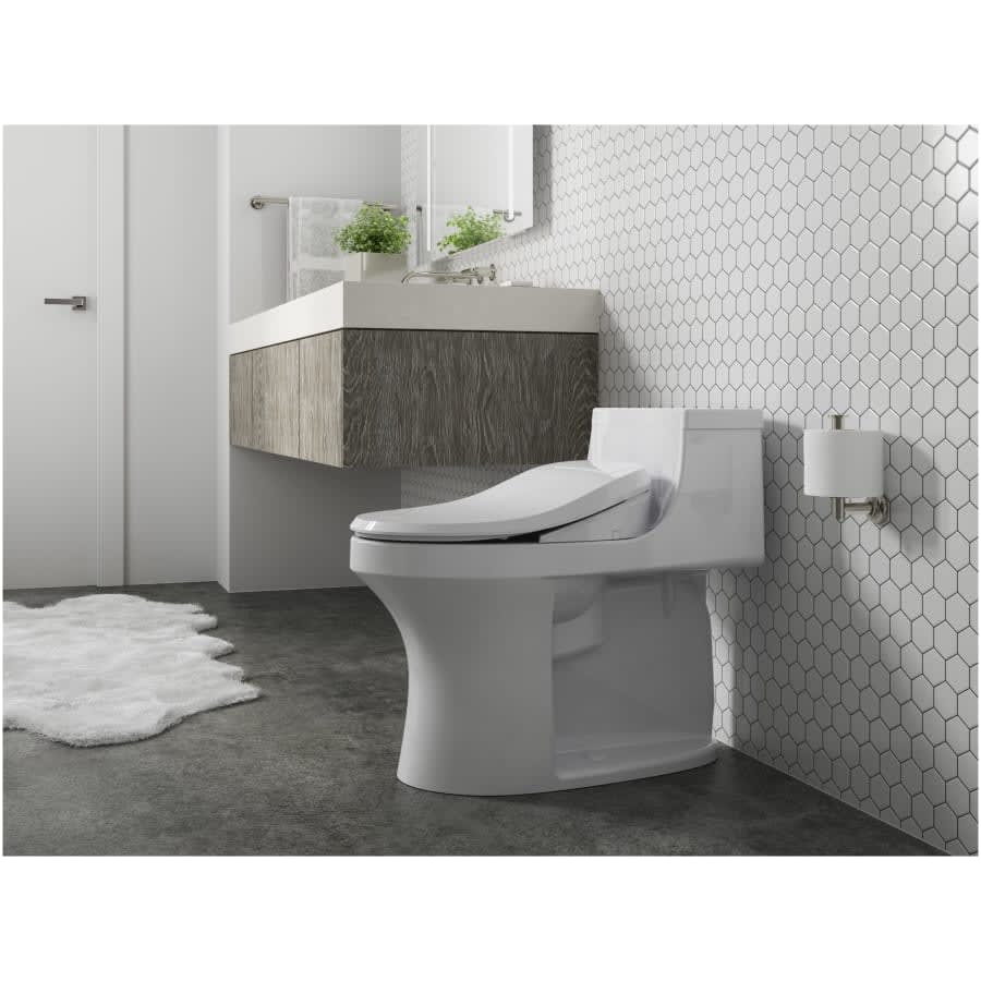 San Souci 1.28 GPF One Piece Toilet with Left Hand Lever - Requires Separate Purchase of K-26132-CSP OR K-27142-CR Bidet Seats