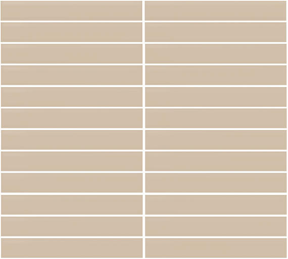 Color Wheel Mosaic Matte Urban Putty Straight Joint 1X6 Matte