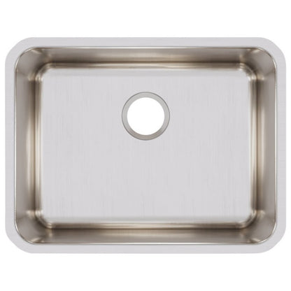 Lustertone™ Classic Single Bowl Kitchen Sink, Under Mount, 23-1/2 x 18-1/4 in, 10 in Bowl Depth, 18 ga Lustrous Satin Steel, Stainless