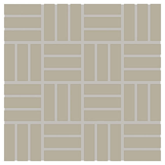 Color Wheel Mosaic Architectural Gray Straight Joint 1X6 Glossy