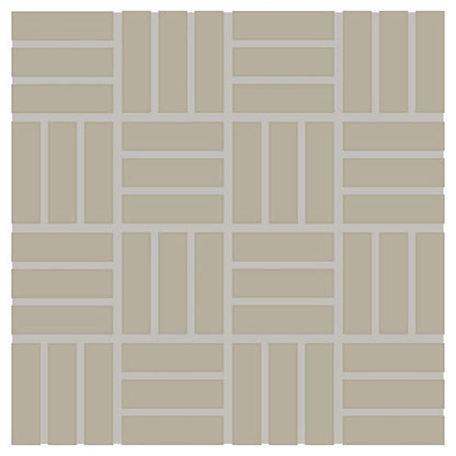 Color Wheel Mosaic Architectural Gray Straight Joint 2X2 Glossy