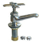 Dipper Well Faucet, Deck Mount, Cross Handle, Polished Chrome