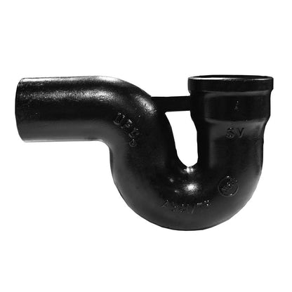 Service Weight P-Trap, 2 in, Spigot, Cast Iron
