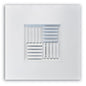 Lay-In Modular Diffuser, 4-Way, Steel, Aluminum