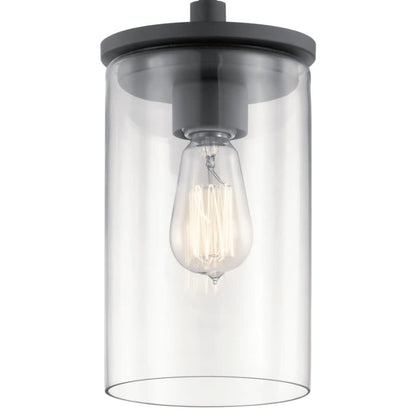 Crosby Single Light 6" Wide Mini Pendant with Clear Glass Shade