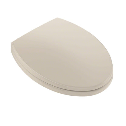 Toilet Seat, Elongated Bowl, Closed Front, With Cover, Plastic, Off-White