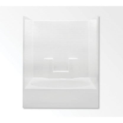 Everyday 1-Piece Tub & Shower, 72 x 60 in, Left Hand Drain, White