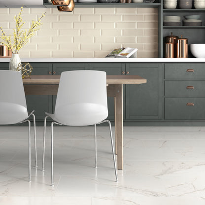 Classentino Marble Palazzo White Square 24X24 Matte