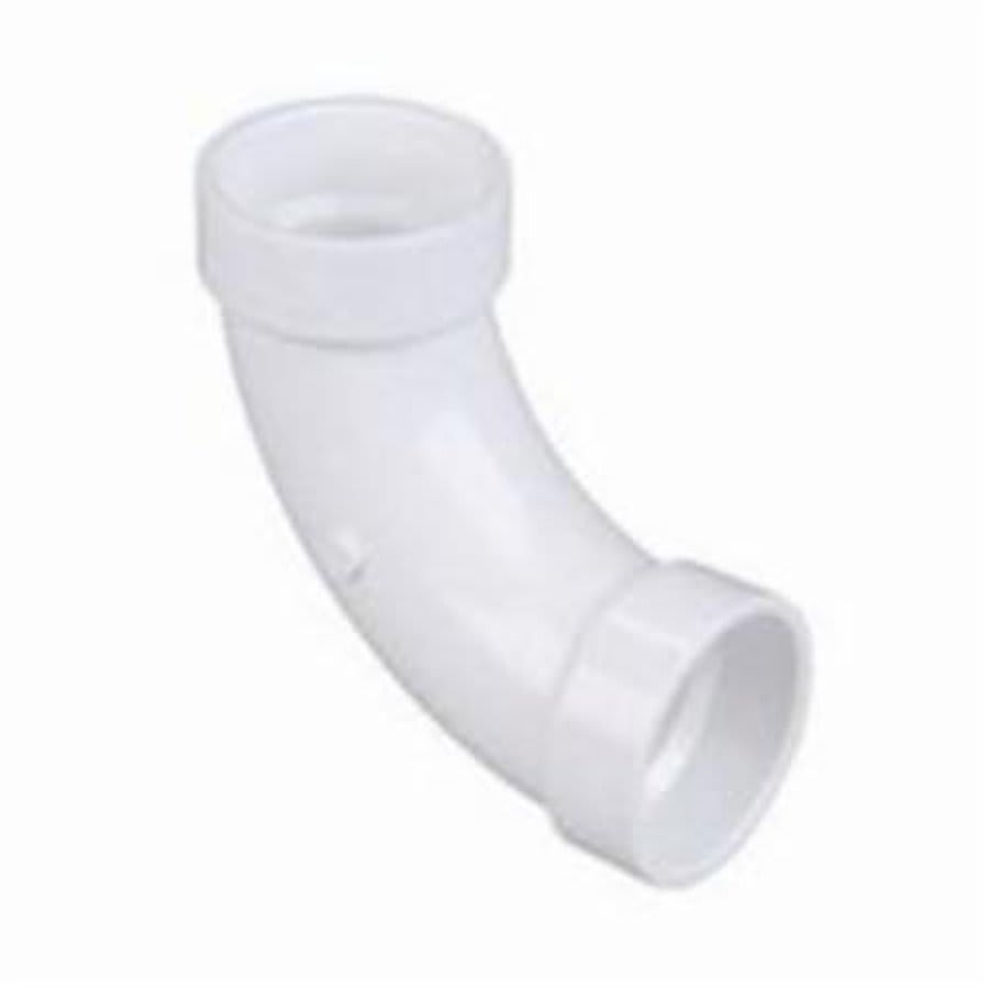 Street Long Sweep 90 deg Elbow, 3 in, Spigot x Hub, DWV, PVC