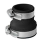 Transition Coupling, 1-1/2 x 1-1/4 in, Cast Iron/Plastic x Cast Iron/Plastic, Flexible PVC
