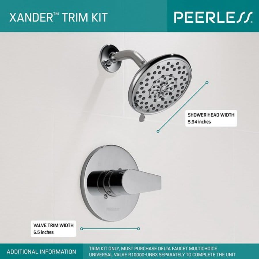 Xander® Pressure Balanced Shower Trim, ADA, Matte Black