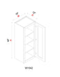 Wall Cabinet - 15"W x 42"H x 12"D