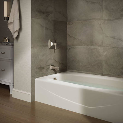 Villager Collection 60" Three Wall Alcove Bath Tub with Extra 4" Ledge and Left Hand Drain
