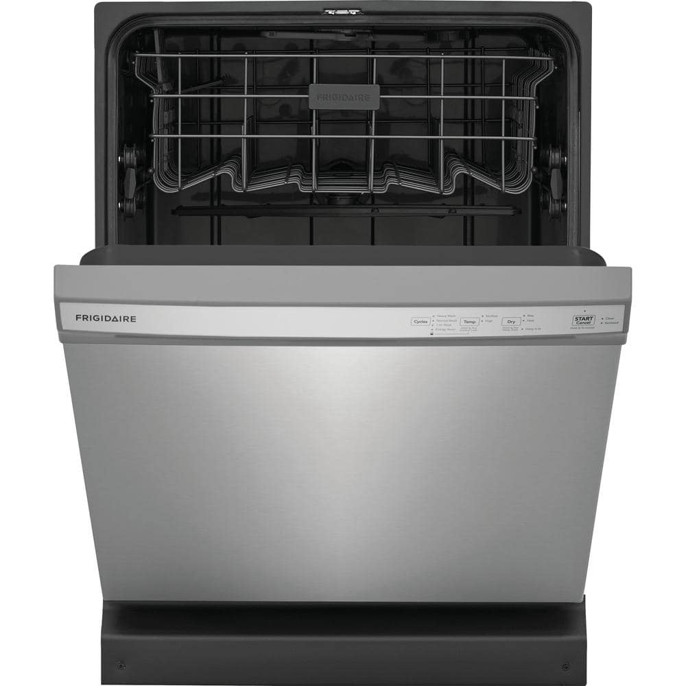 24 in Front Control Built-In Tall Tub Dishwasher in Stainless Steel with 4-cycles and DishSense Sensor Technology