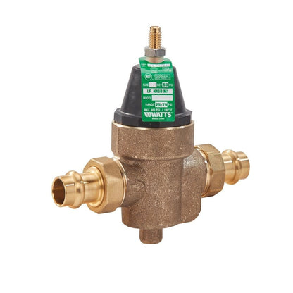 Pressure Reducing Valve, 3/4 in, Union Press, Bronze