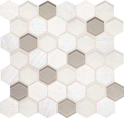 Idyllic Blends Tranquil Snow Hexagon 2X2 Mixed