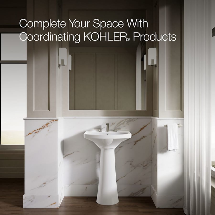 Cimarron 21" Pedestal Bathroom Sink with 3 Holes Drilled and Overflow