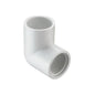 90 deg Elbow, 1/2 in, Socket x FNPT, SCH 40/STD, PVC