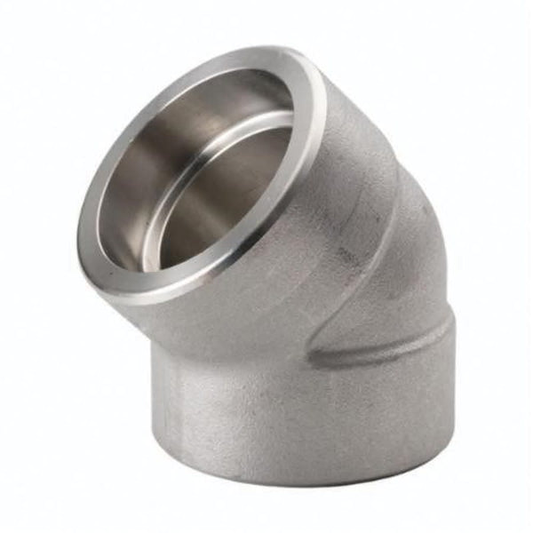 45 deg Elbow, 1 in, Socket Weld, 304/304L Stainless Steel, 3000 lb