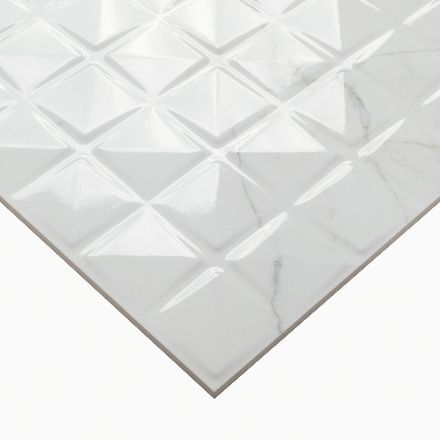 Dymo Calacatta Chex White Glossy