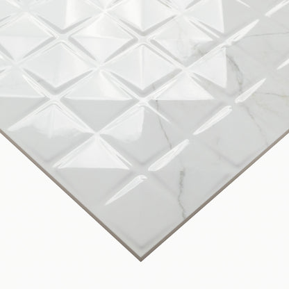 Dymo Calacatta Chex White Glossy