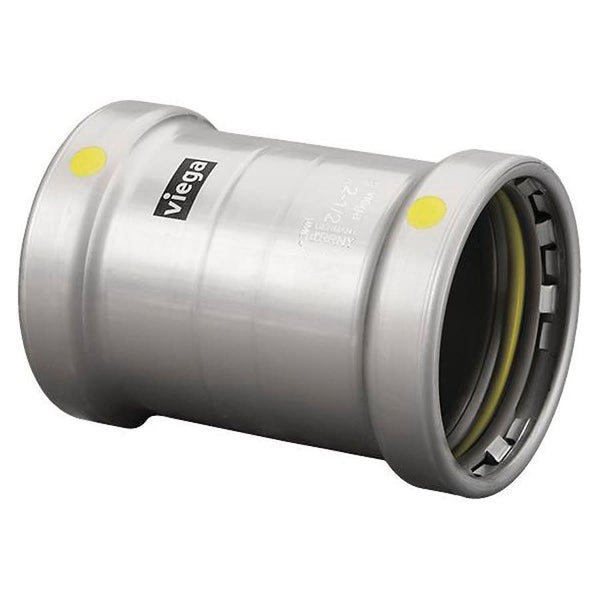 Gas No Stop Coupling, 2-1/2 in, Press, Carbon Steel