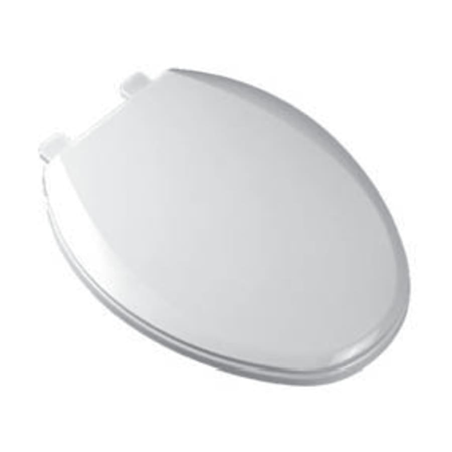 Elongated Closed-Front Toilet Seat with Quick Release and Easy Clean