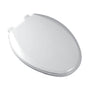 Elongated Closed-Front Toilet Seat with Quick Release and Easy Clean