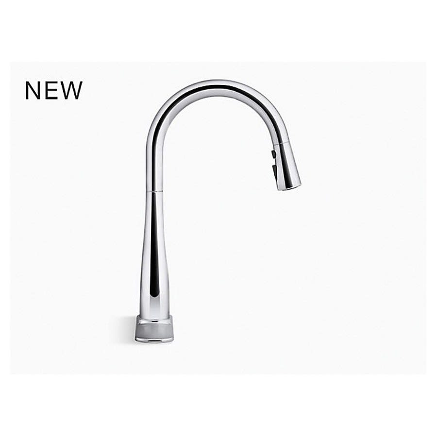 Simplice® Kitchen Touchless Faucet, Deck Mount, ADA, 1 Lever Handle, 1 or 3-Hole, Polished Chrome