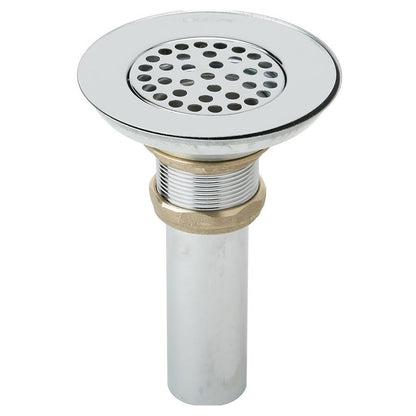 3-1/2 in, Drain Nickel Plated Brass Body Strainer and Tailpiece