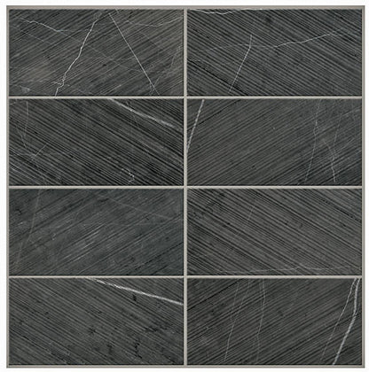 Pietra Divina Nero Marquina Rectangle 4X12 Honed