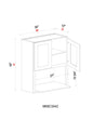 Microwave Wall Cabinet- 30"W x 42"H x 12"D