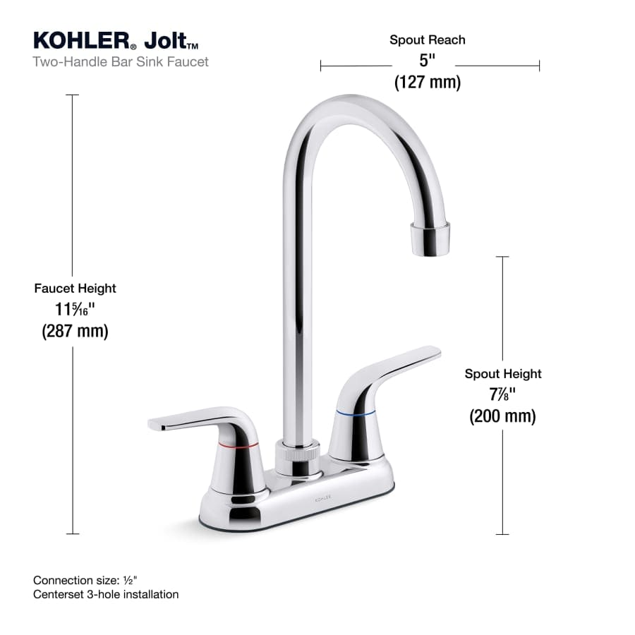 Jolt 1.5 GPM Widespread Kitchen Faucet - Includes Escutcheon