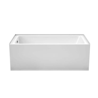 Grayley 60 in. L x 30 in. W Acrylic Left Hand Drain Rectangular Alcove Bathtub in White with Chrome Trim