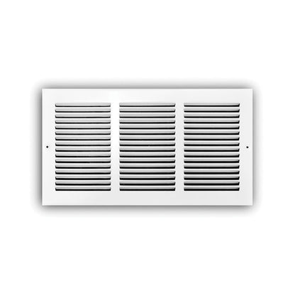 Stamped Return Grille, 25 x 20 in, 1/2 in Spacing, Steel, White