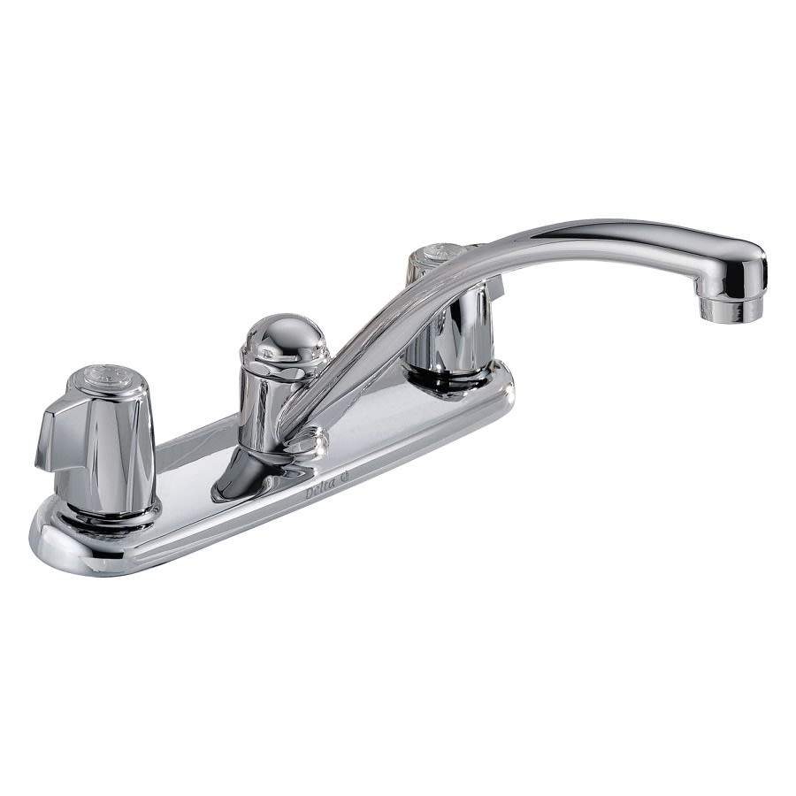 Classic Kitchen Faucet, Deck Mount, ADA, 2 Blade Handle, 3-Hole, Chrome