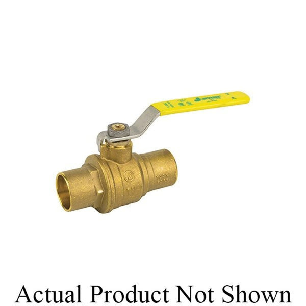 2-Piece Ball Valve, 1/2 in, C, Full Port, Brass Ball, Brass