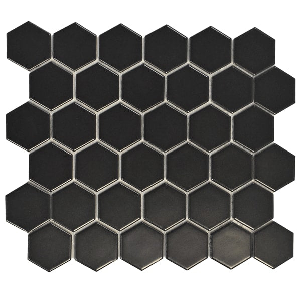 MG BLACK 12X12 MOS. HEXAGON 2X2