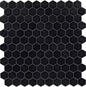 Uptown Glass Ebony Hexagon 1X1 Mixed