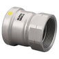 Gas Female Adapter, 3 in, Press x FNPT, Carbon Steel