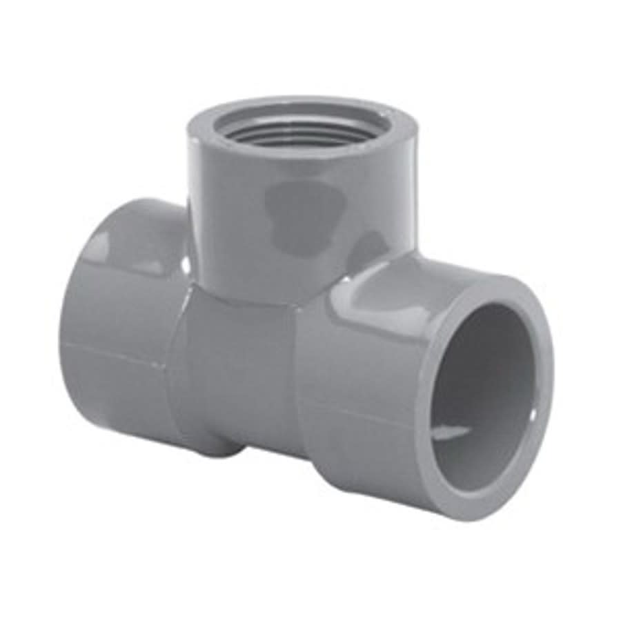 Tee, 1-1/2 in, Socket x FNPT, SCH 80/XH, PVC