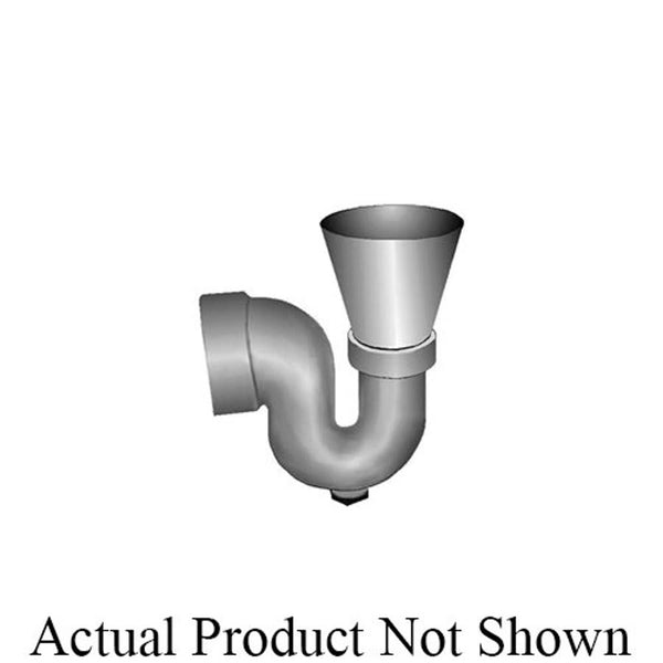 Drip and Condensate Funnel, 2 in, NPT Bottom and Side Outlet, Cast Iron