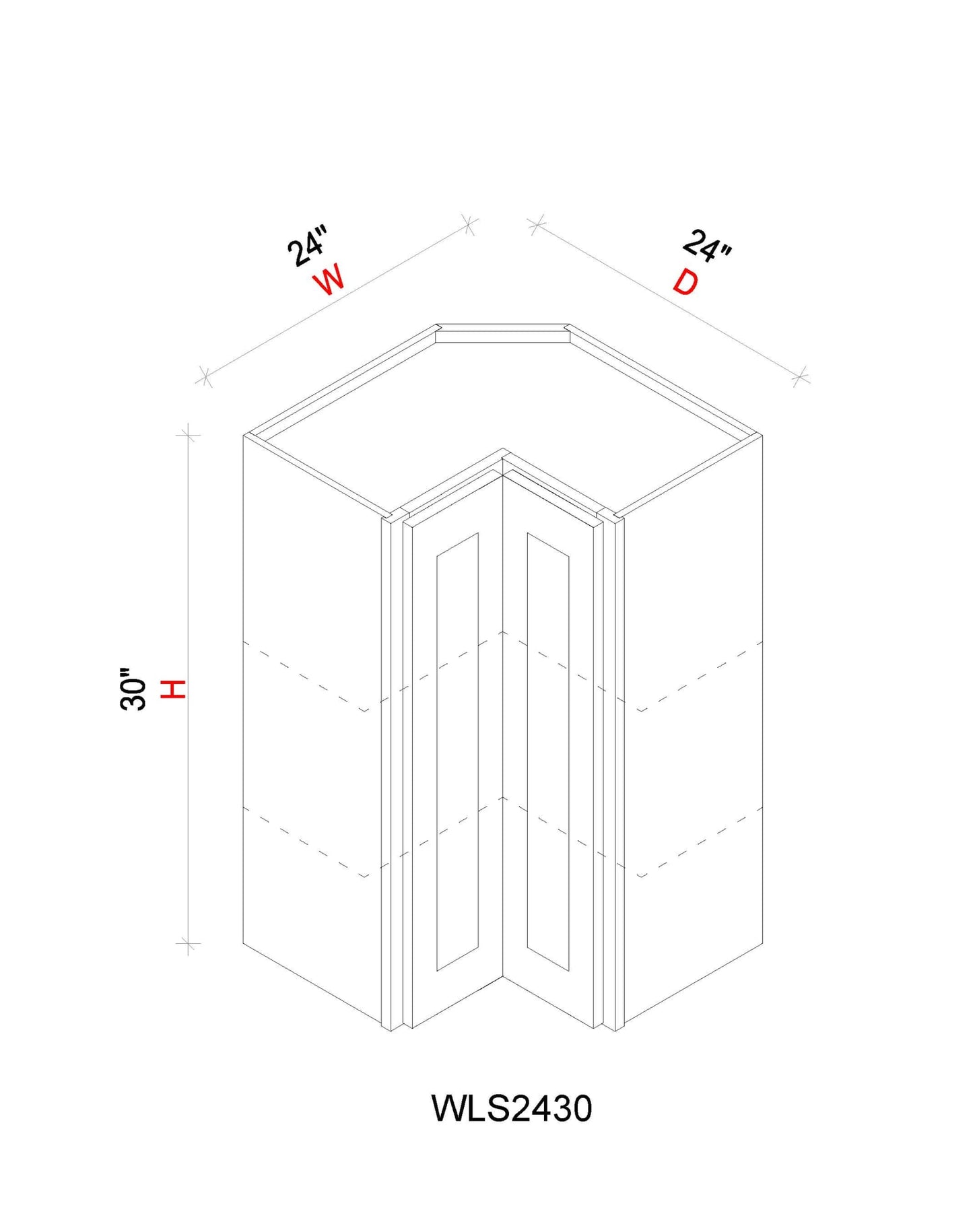Easy Reach Wall Cabinets - 24"W x 30"H x 12"D