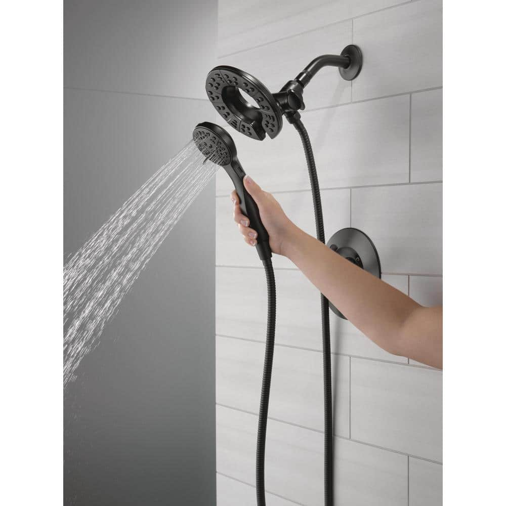 Arvo In2ition 2-in-1 Rough-in Valve Included Single-Handle 4-Spray Shower Faucet 1.75 GPM in Matte Black