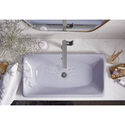 Iron Plains 30" Cast Iron Drop-In or Undermount Bathroom Sink with Overflow