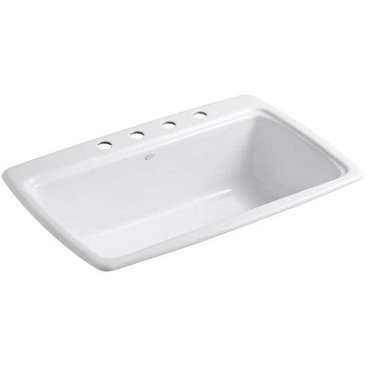 Cape Dory 33" Single Basin Top-Mount Enameled Cast-Iron Kitchen Sink