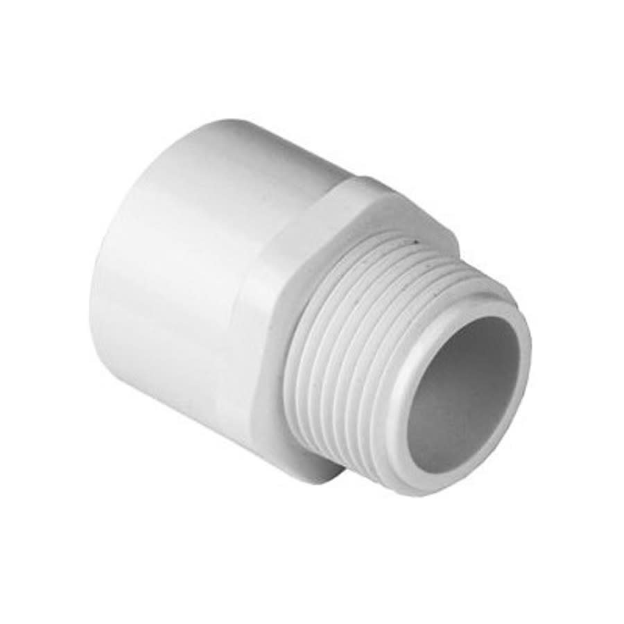 Male Adapter, 1/2 in, Socket x MNPT, SCH 40/STD, PVC