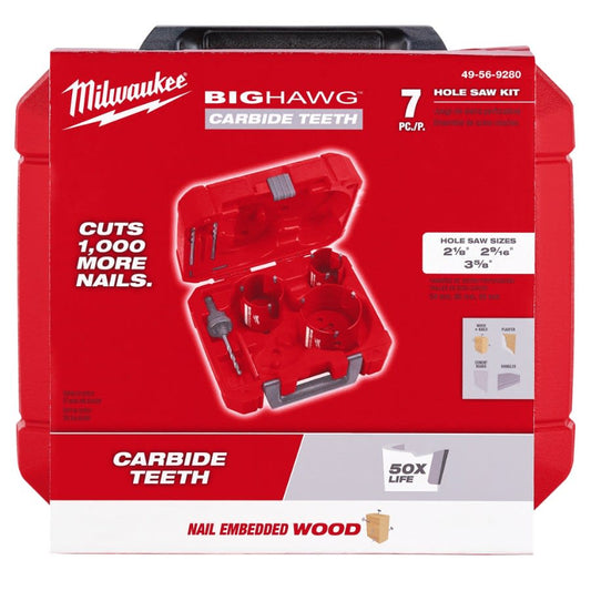 BIG HAWG™ Hole Saw Kit, 7 Pieces, Carbide